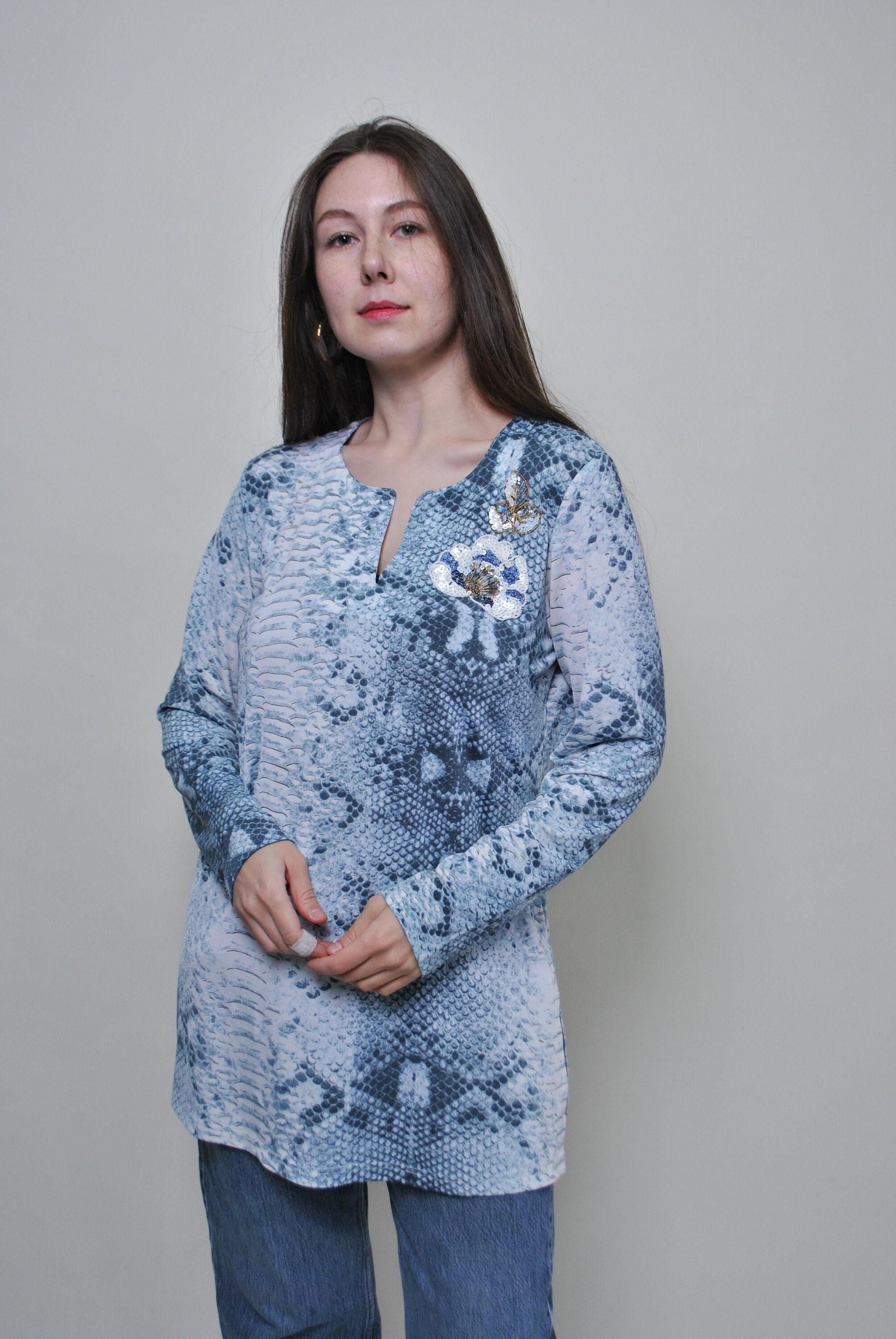 トップス vintage python sheer shirt blouse トップス vintage python sheer shirt blouse Python Blouse - Etsy Canada