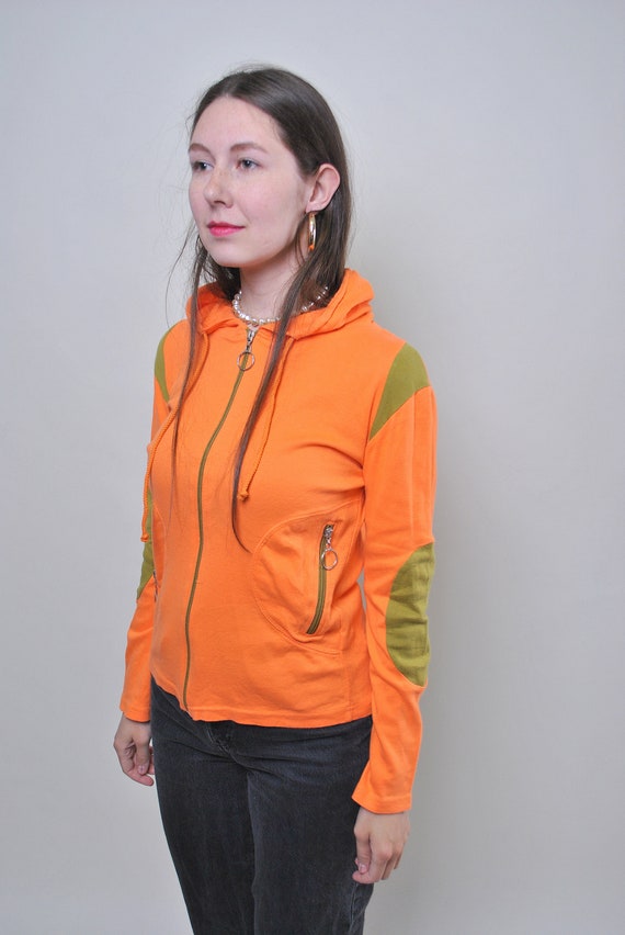 トップス SWAGGER ORANGE BORDER ZIP HOODIE Y2K トップス SWAGGER ORANGE BORDER ZIP HOODIE Y2K Devil Nut