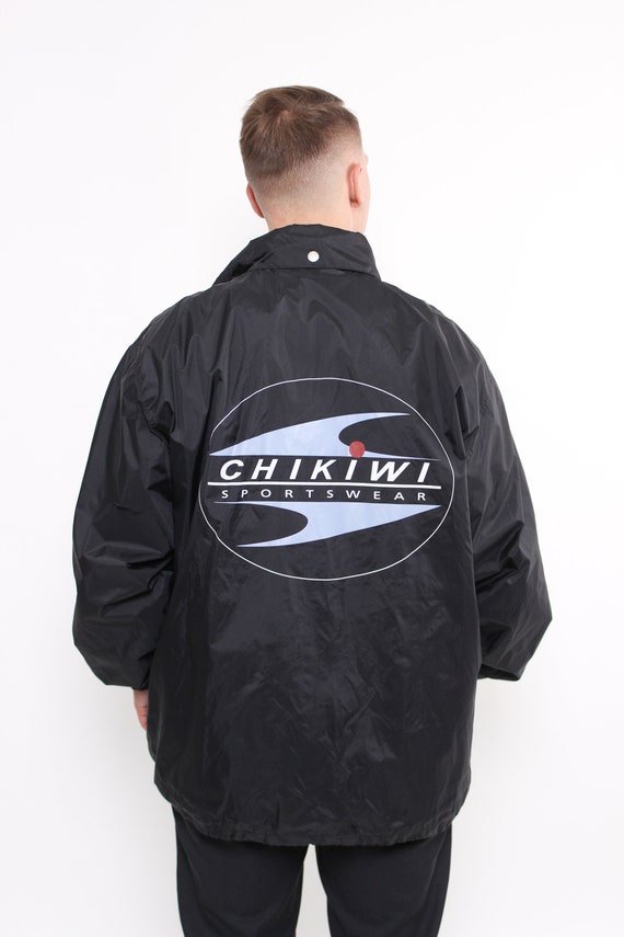 90s Oversized Coach Jacket, Vintage Black Sport Wear Jacket, Size XL - Etsy 90s Oversized Coach Jacket, Vintage Black Sport Wear Jacket, Size XL - Etsy