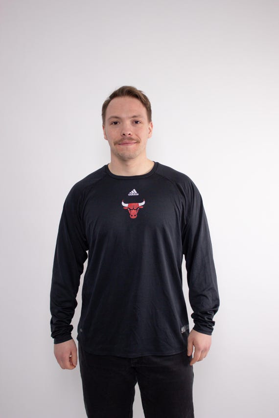 Adidas Chicago Bulls Black Long Sleeve Training Jersey Size L