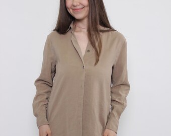 Chemise Vintage Liz Claiborne - Couleur Sarcelle, Manches Longues, Taille 6 - Occasion Très Bon état