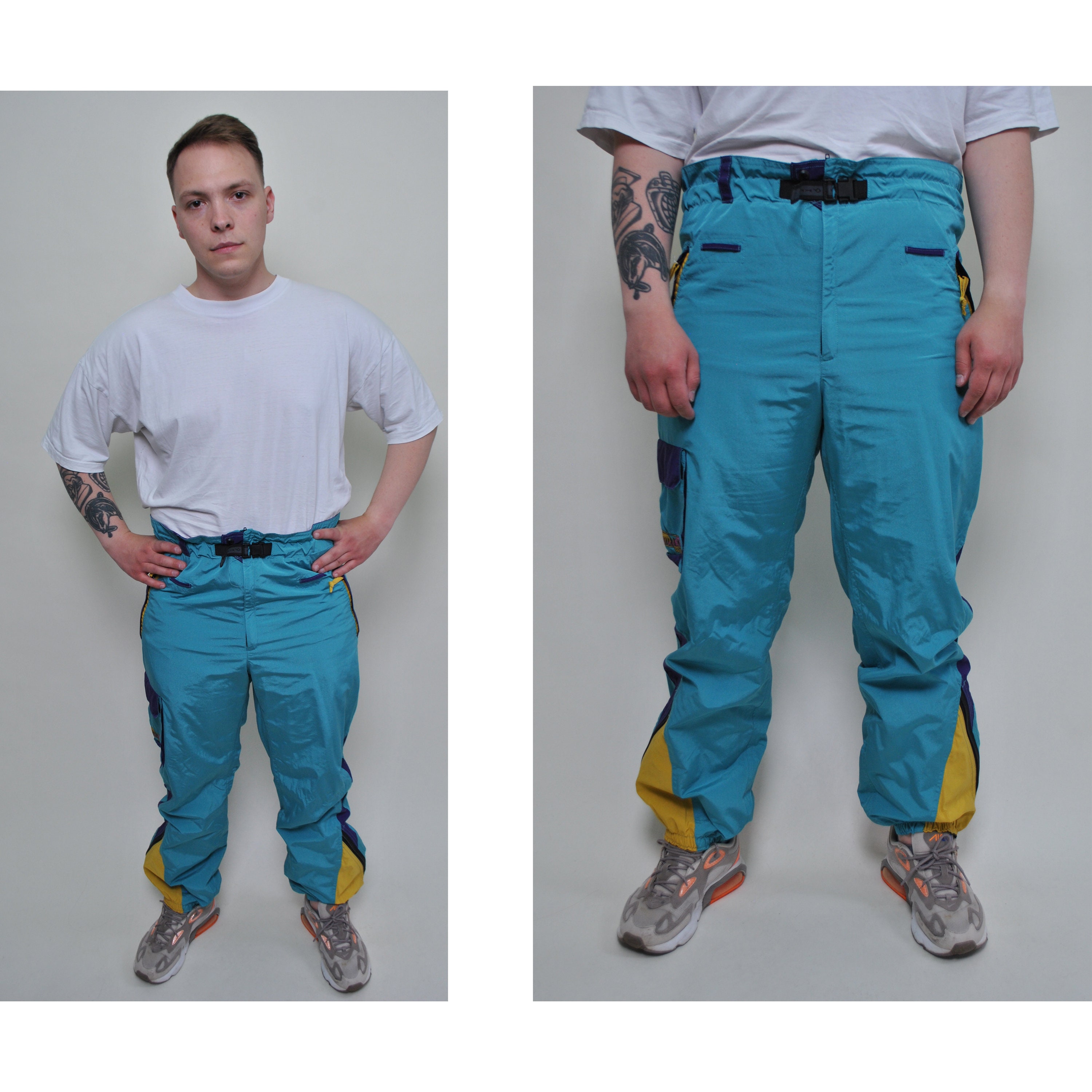 Pantalones de esqui vintage traje de esqui azul pantalones deportivos de invierno pantalones de snowboard de los anos 90 talla grande talla XL Etsy Mexico