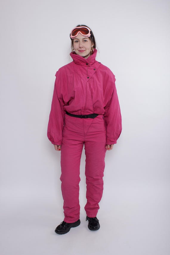 Vintage 90s Ski Suit Women’s One Piece Snowsuit, Winter Overall, Size M