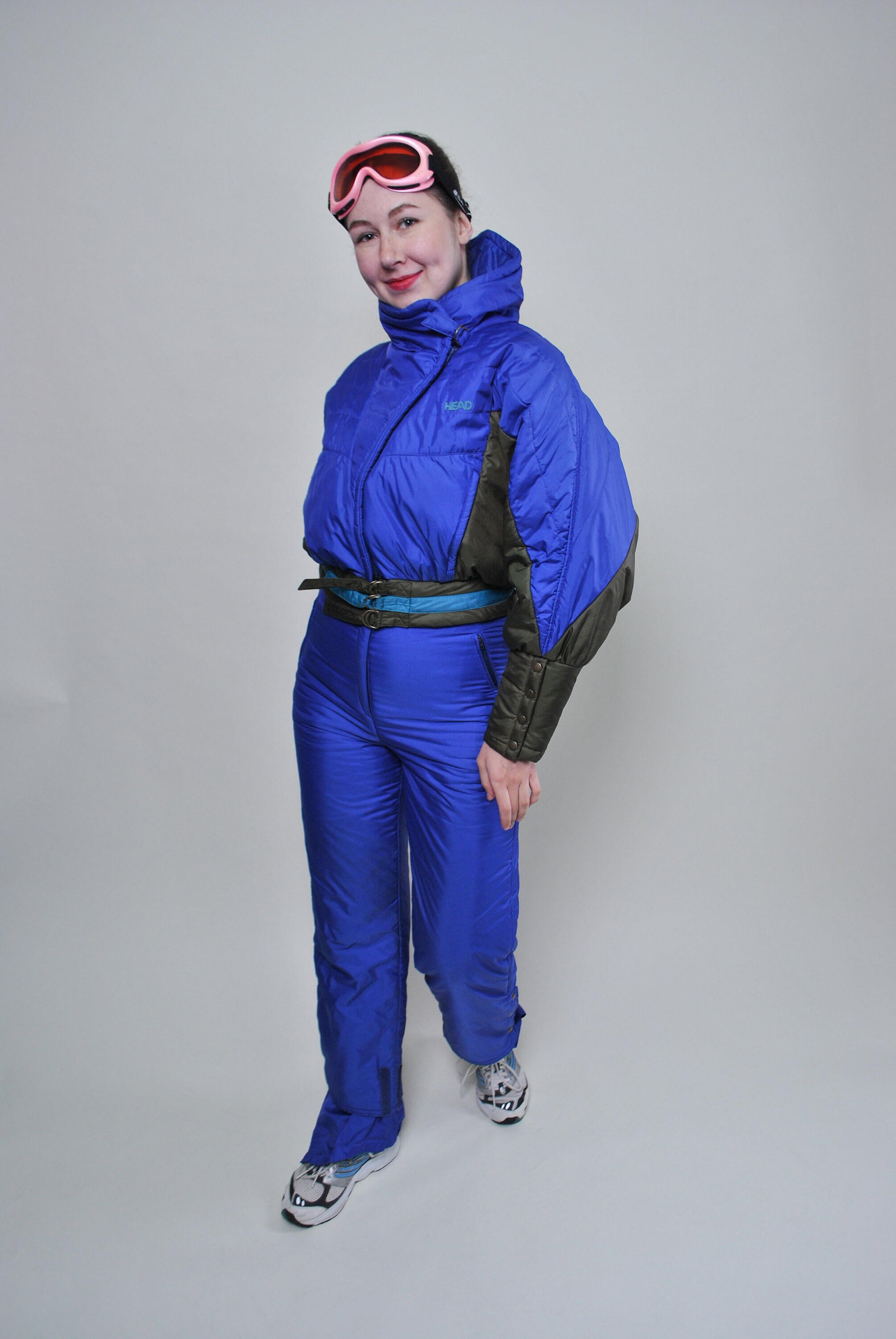 80s Blue Ski Suit One Piece Retro Snow Suit for Her Fitted Etsy