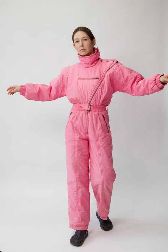Vintage C&A Rodeo Pink Ski Suit One Piece Size S/ M