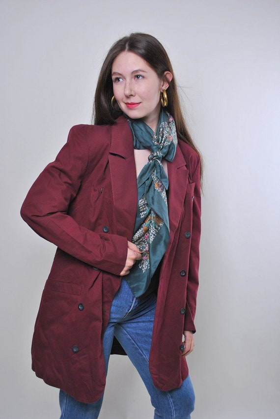 Vintage 80s oversized Red blazer jacket, Size L