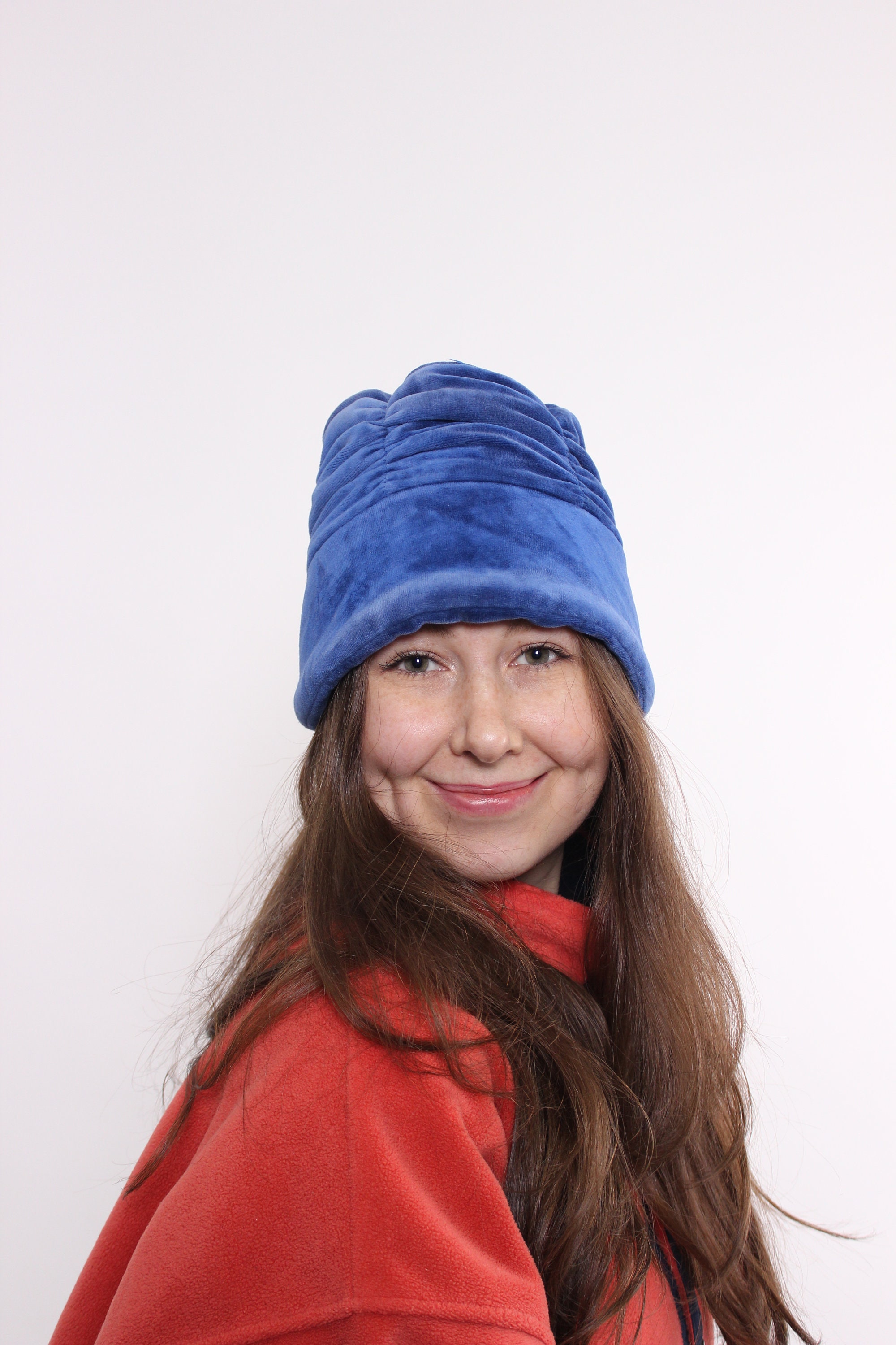 Vintage Blue Velvet Bucket Hat: 90s Funky Style - Etsy display picture 1
