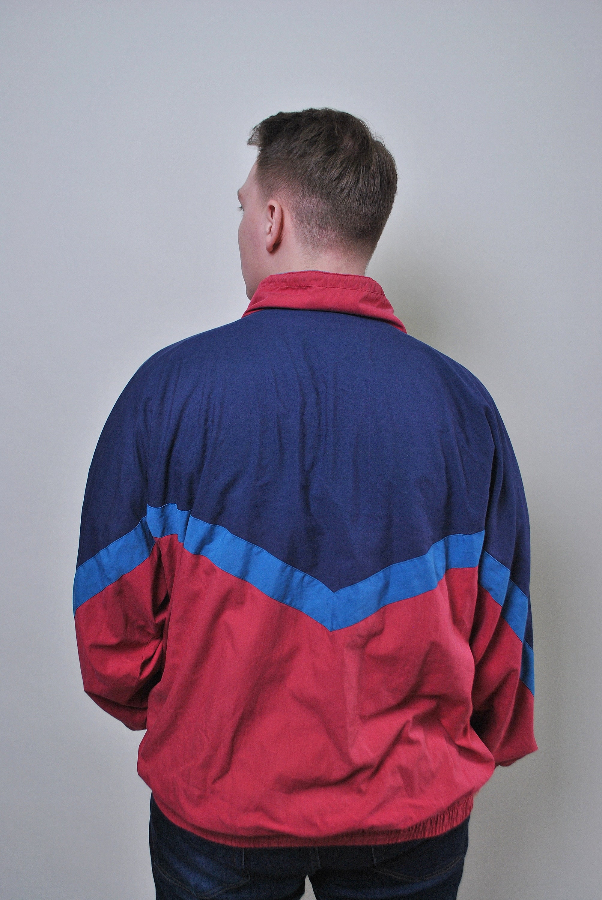 Vintage multicolor windbreaker 90s mens sport suit jacket Etsy