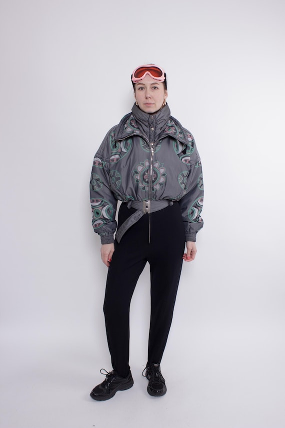 V de V Paris Vintage Ski Suit, Designer 80s One Piece Snowsuit, Size M