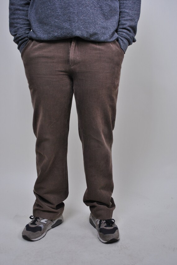 90'S GLENSHIRE Corduroy Pants, Men's, Size 35, Vintage cotton purple type Vintage Second Hand