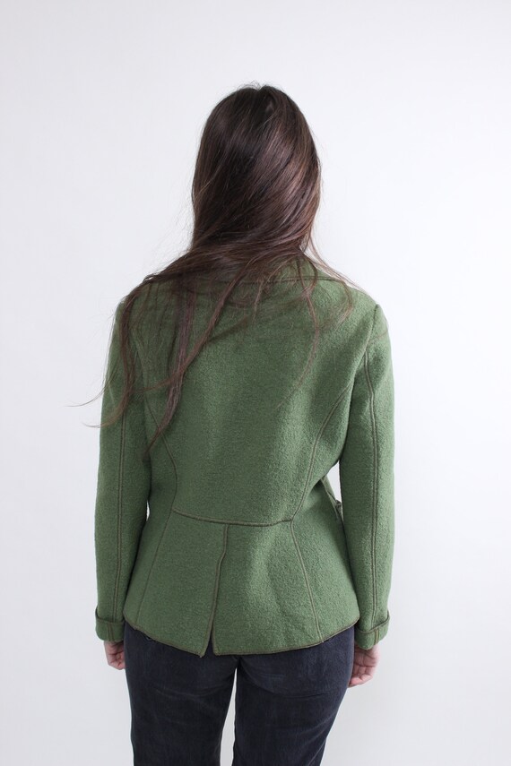 80s knit blazer, retro women light jacket MEDIUM … - image 3