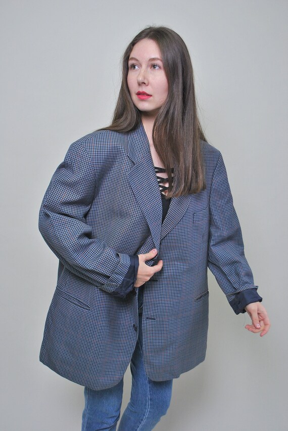 Oversized plaid deals blazer womens
