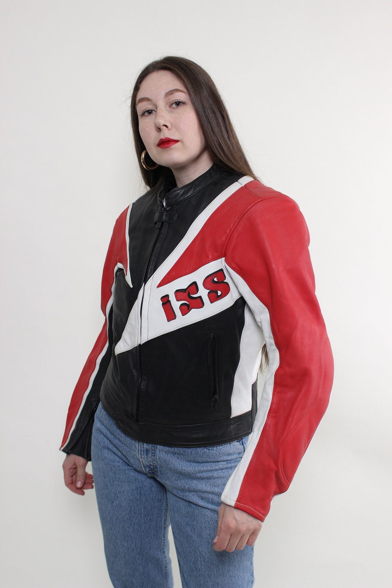 90s leather Motorcycle jacket
