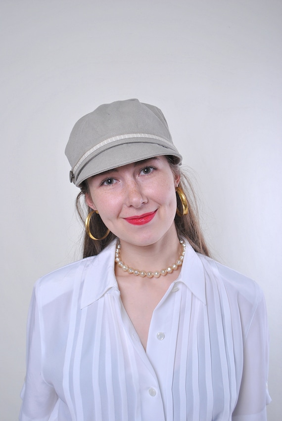 Vintage Grey Newsboy Cap: 90s Autumn Beret