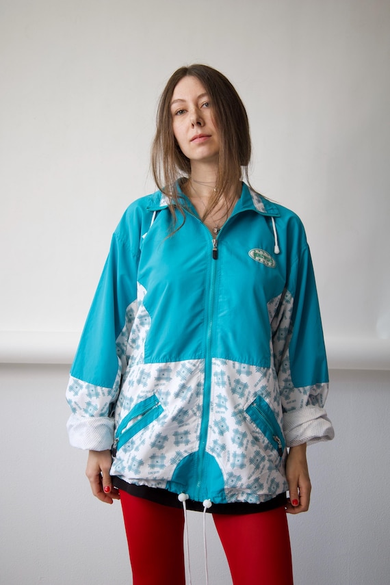90s Euro Sport Colorblock Windbreaker Jacket Size XL