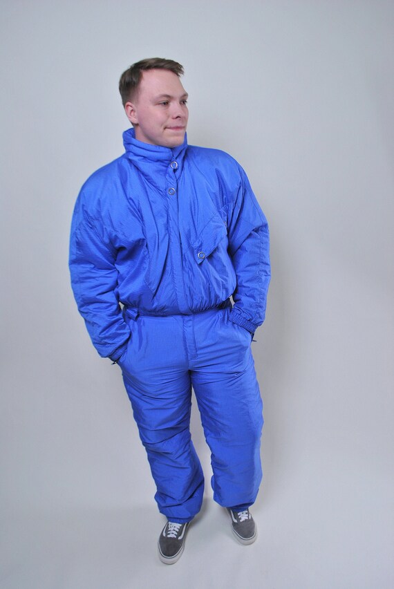 Vintage one piece blues ski suit retro Italian snow suit | Etsy