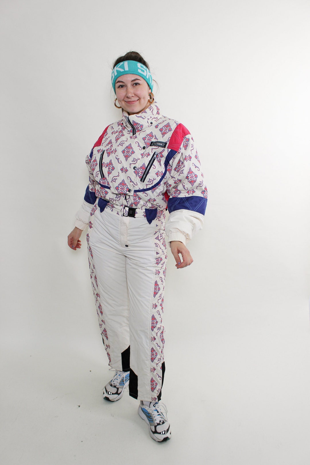 KILLY Veste Ski Made in France Vintage 80s Rembourré Bleu Jaune Vert