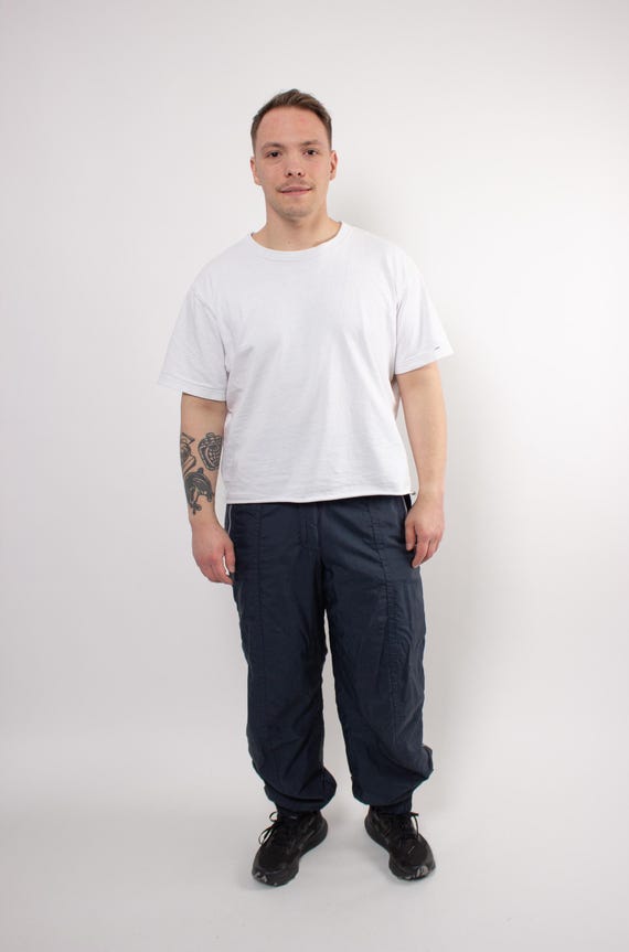 90s Vintage Ski Pants, Retro Navy Blue Snow Pants Winter Trousers, Size XL