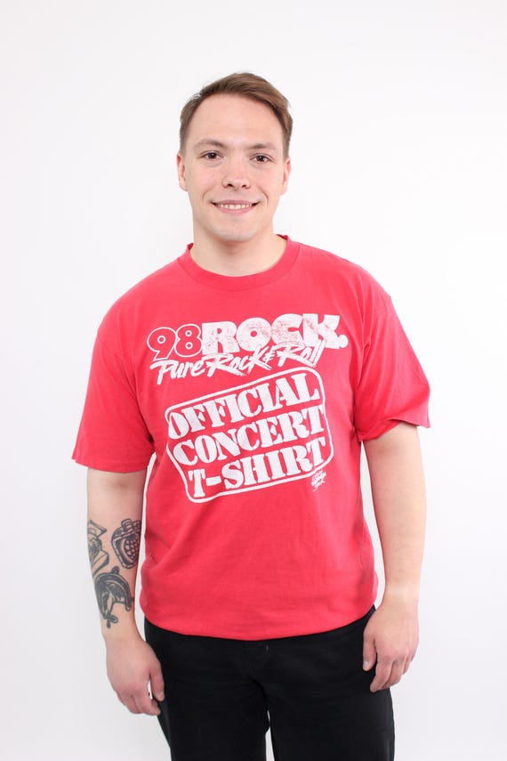 90s Rock festival t-shirt, vintage heavy cotton crew neck music tee, Size L