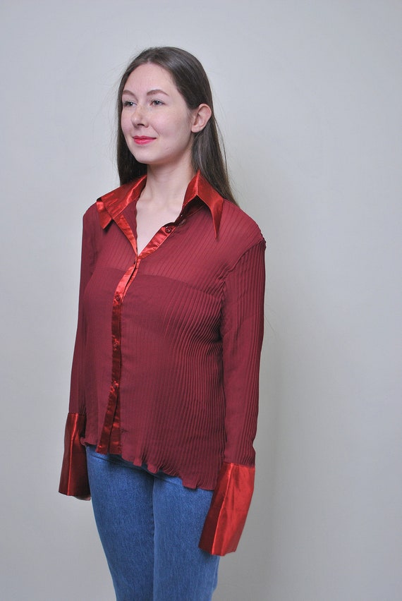 blusa roja de fiesta