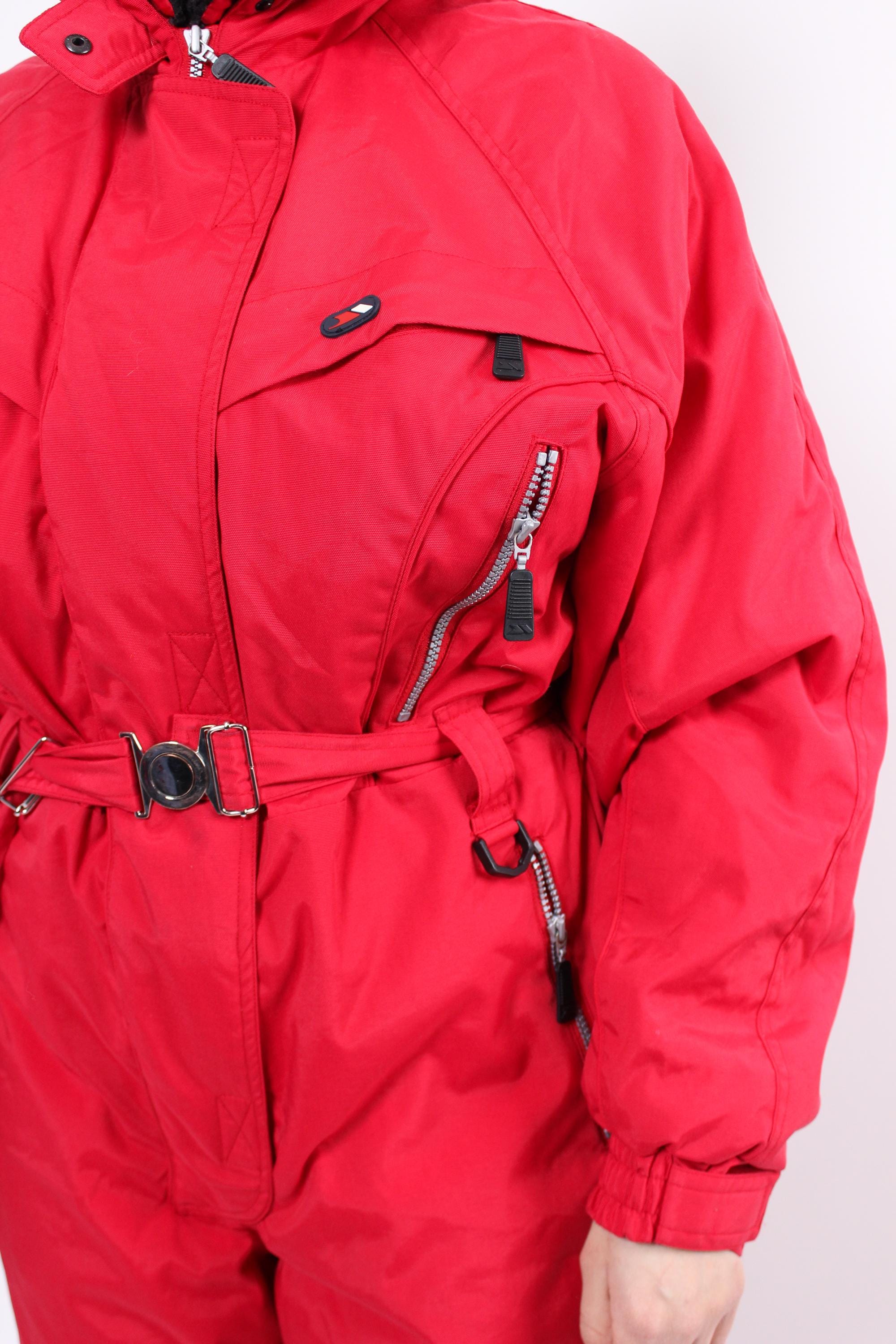 Combinaison De Ski Vintage Années 90 - Couleur Bloc, Taille S Femme