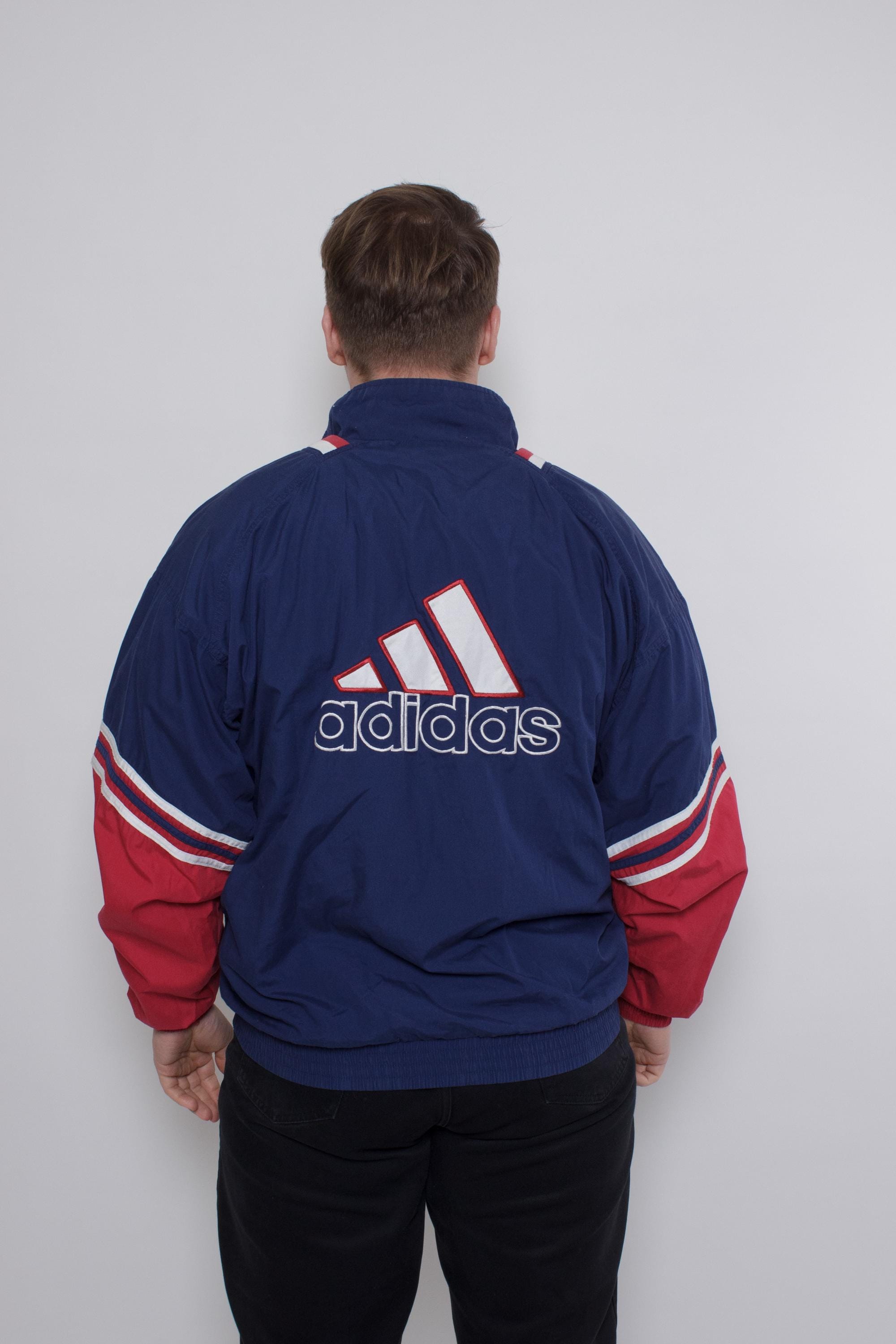 Adidas red windbreaker - Etsy 日本