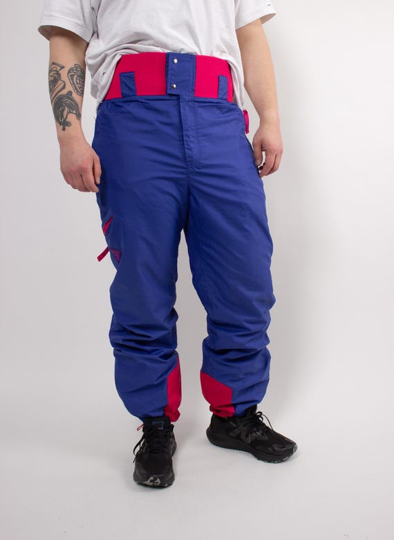 Vintage 90s Ski Suit Pants, Retro Men’s Snow Sport Winter Pants, Size XL