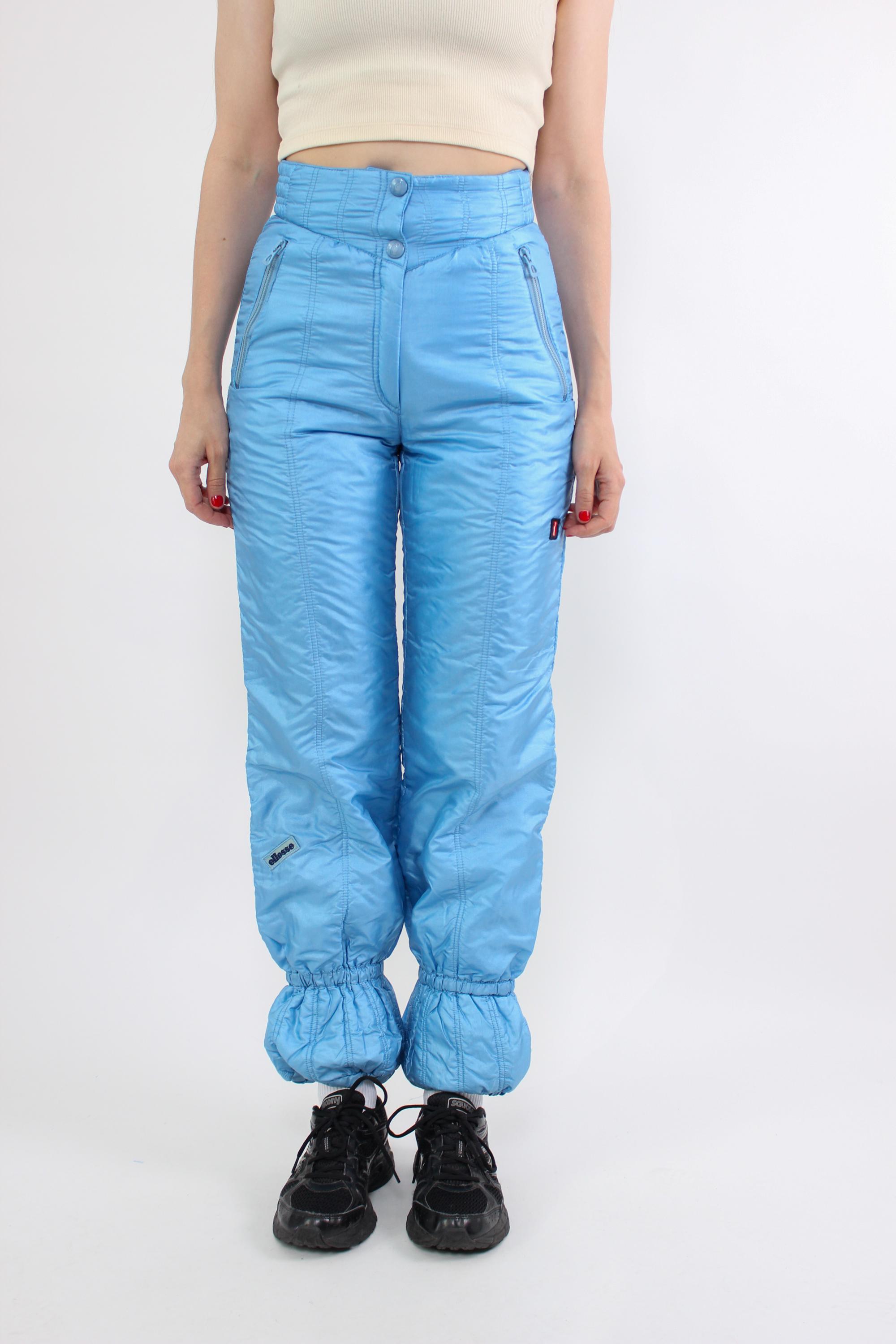 Vintage 90s Ellesse Blue Ski Pants: High Waist Italian Snow Pants