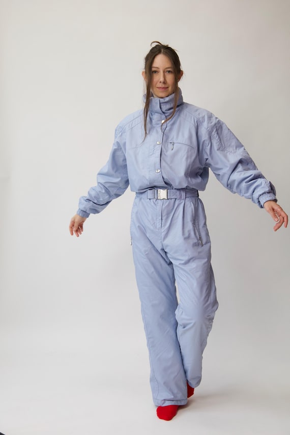 Vintage Fusalp Light Blue Ski Suit One Piece Size M