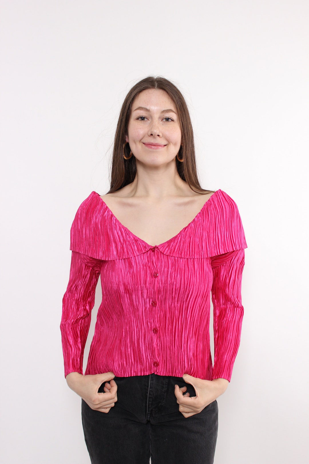 Vintage 90’s pink flowy top