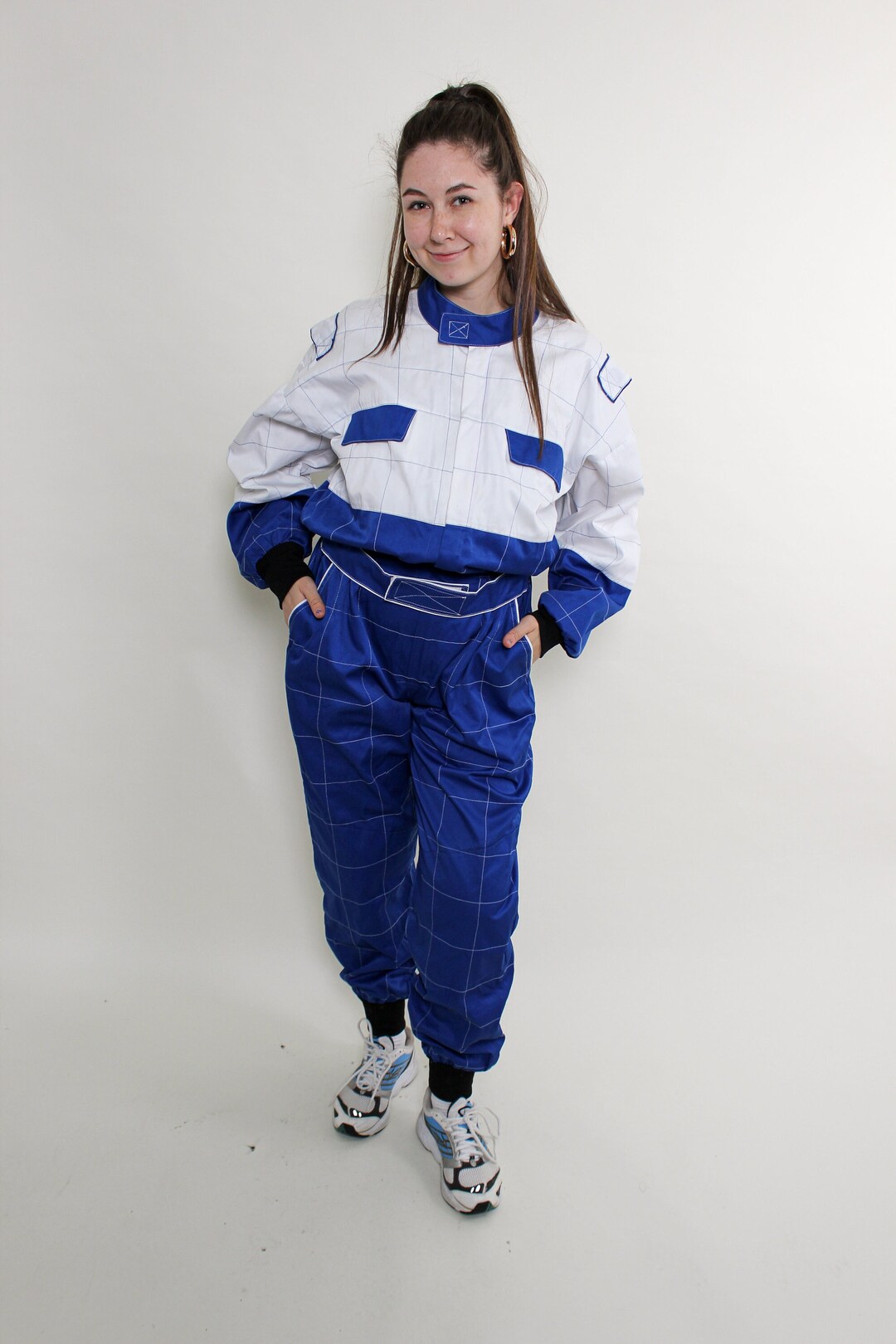 One Piece Racing Suit Vintage 90s White Car Sport Jumpsuit Etsy