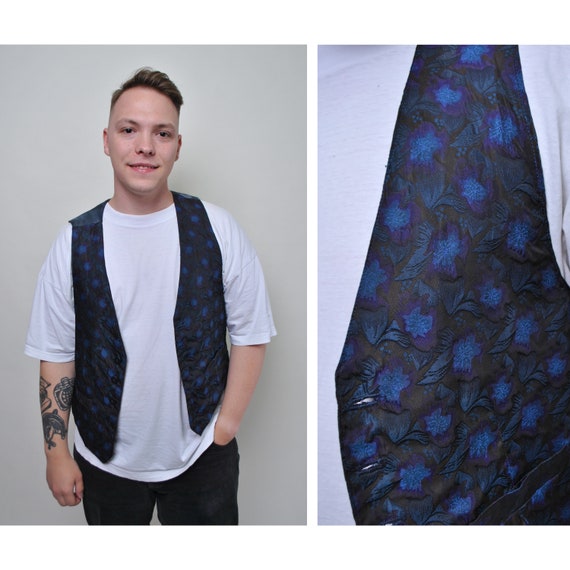 Abstract vest, vintage partnered suit vest - SMAL… - image 1