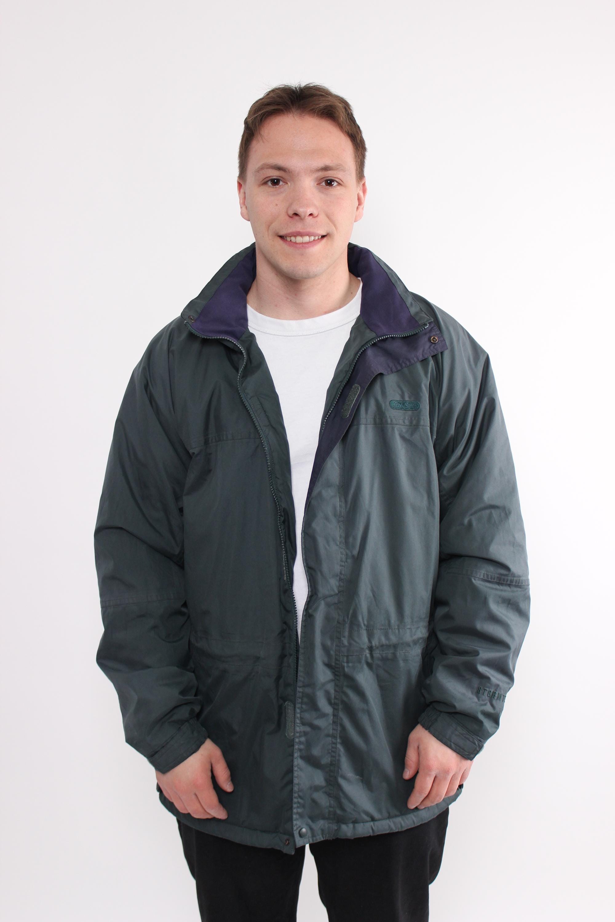 Veste Imperméable Respirante Didriksons Homme - Taille S - Gris à Capuche - Occasion TBE