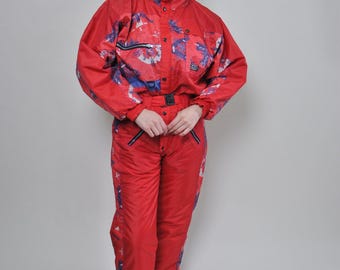 Combinaison De Ski Vintage Belfe & Belfe - Crème, Taille UK14 (L) - Rétro Années 90