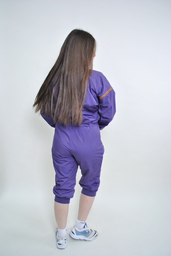 Bogner one piece ski suit, vintage 80s purple sno… - image 3