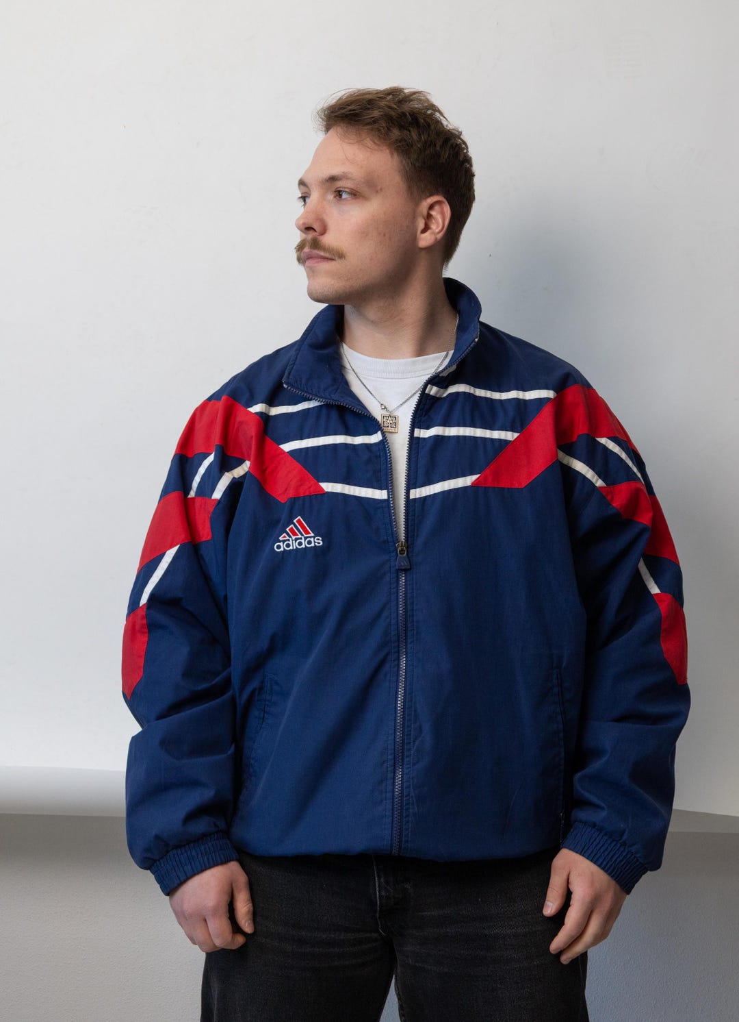 90s Adidas Colorblock Track Jacket Vintage Windbreaker Size L - Etsy