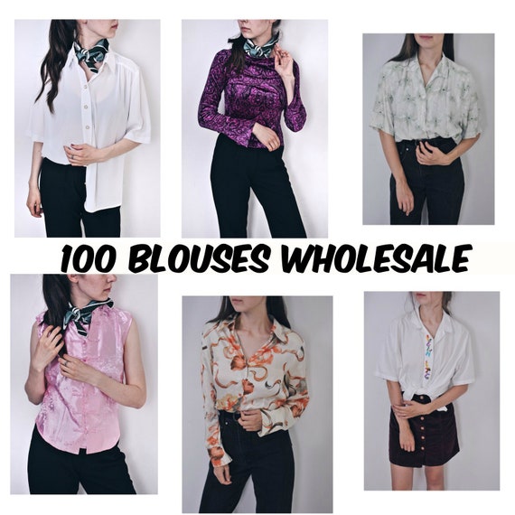 mañana Persistencia No complicado 100 blusas de mujer vintage al por mayor comprar a granel - Etsy México