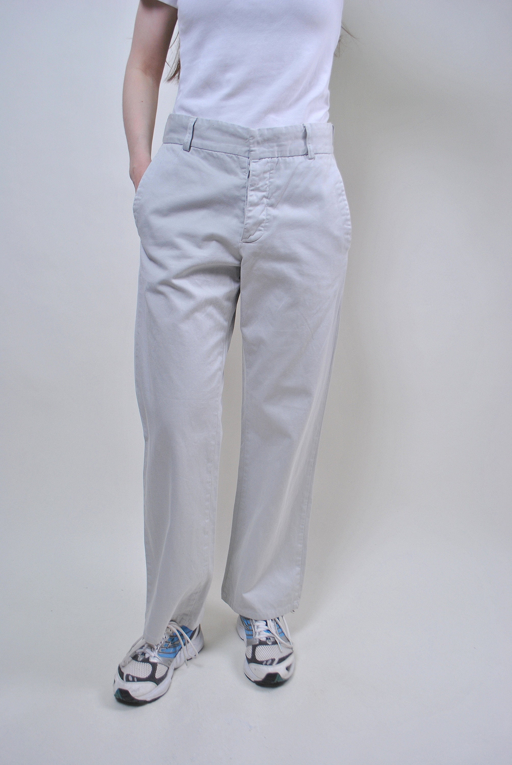 Vintage Minimalist Italian Pants Straight Grey Trousers Size - Etsy