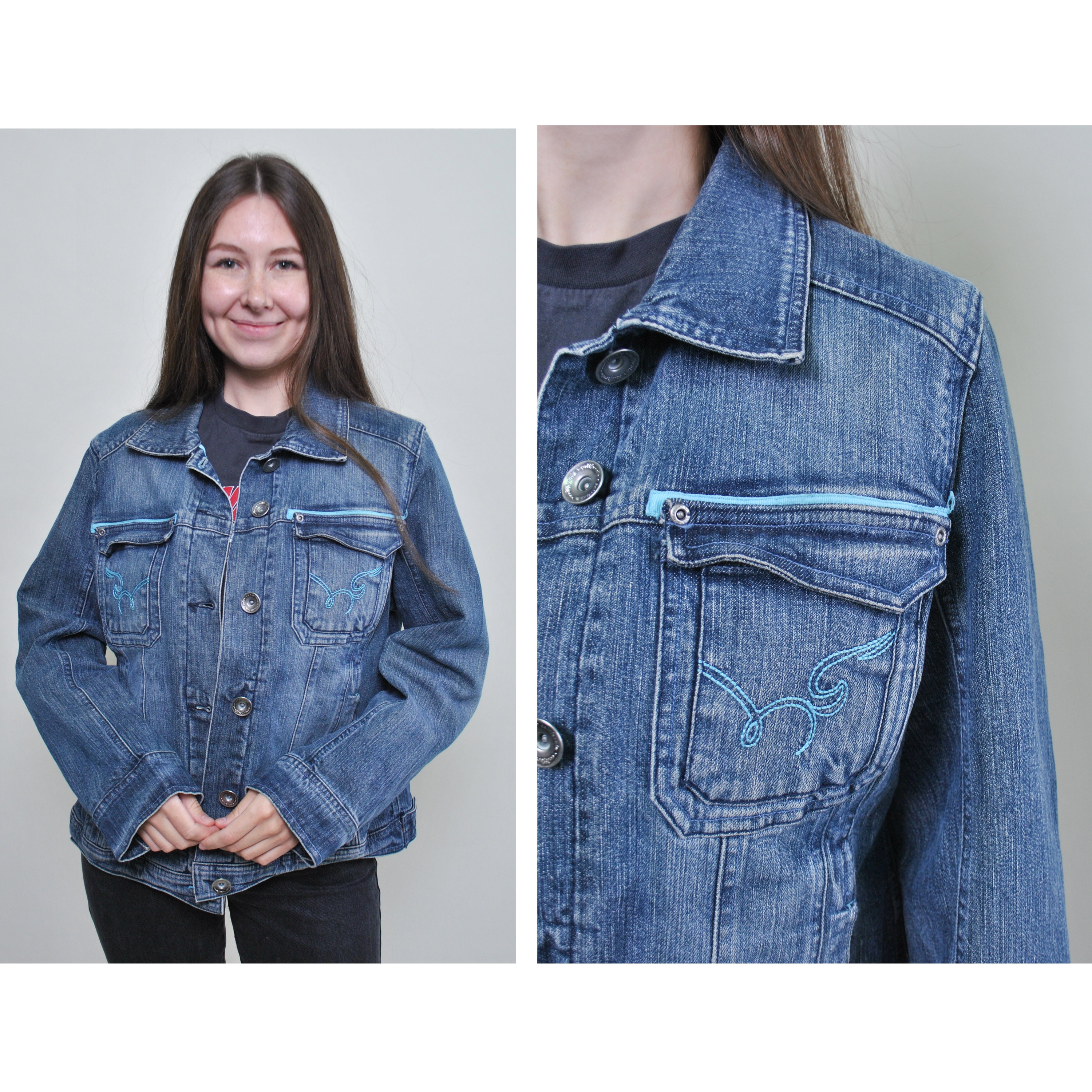 Y2k Denim Jacket - Etsy