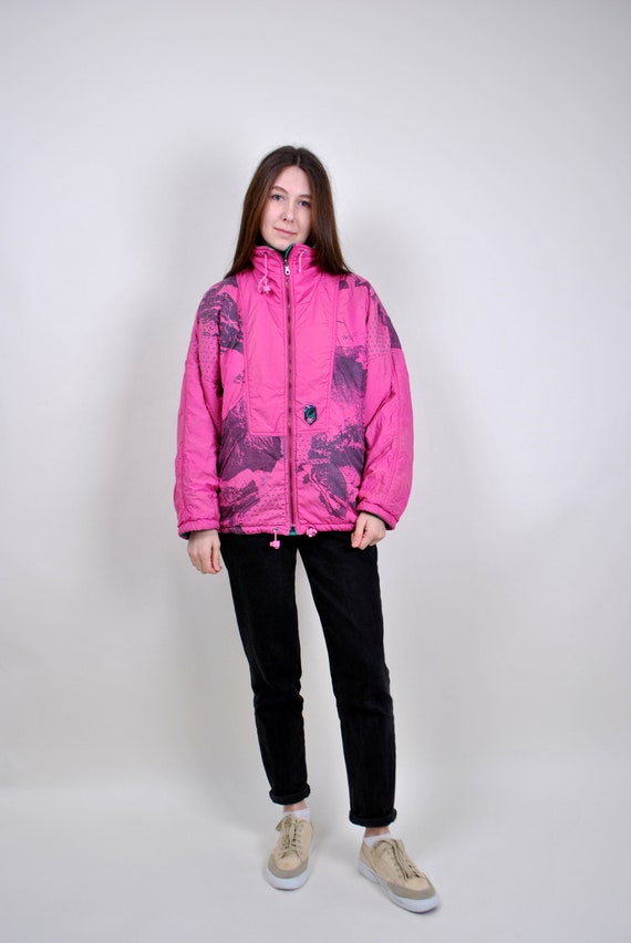 Pattern Ski jacket Vintage Womens Jacket Multicolor Track | Etsy