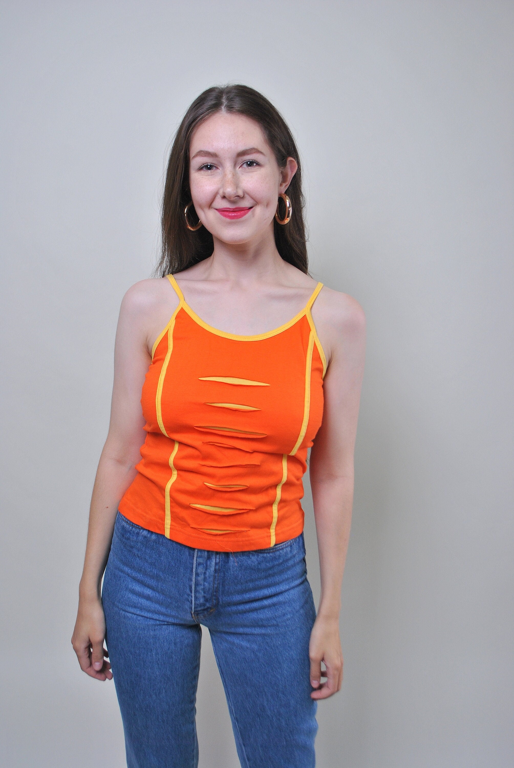 トップス 00s L.G.B mango tank top y2k archive Women Vintage Graphic Tank Tops Causal Sleeveless 90s Retro