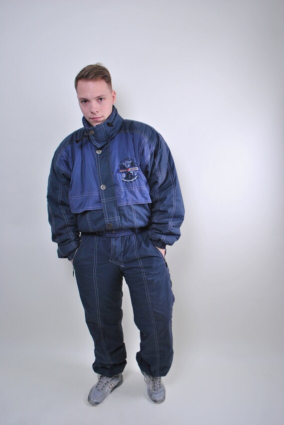 Vintage Navy Jumpsuit / Etsy