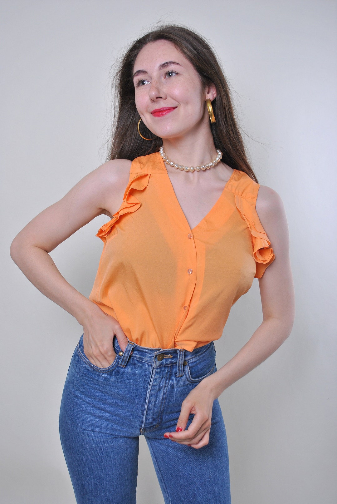 Lace Sheer Ruffle Shrug-Bust 30 to 32