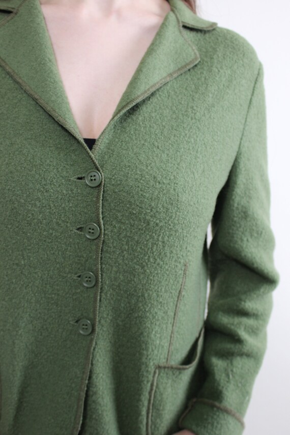80s knit blazer, retro women light jacket MEDIUM … - image 2