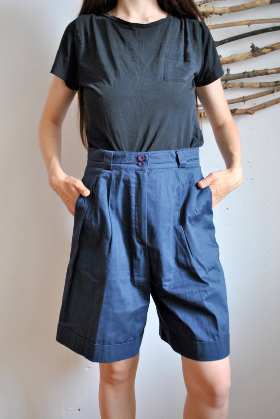 high waist chino shorts