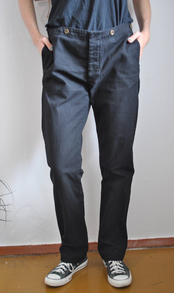 Vintage Ralph Lauren formal trousers, 90s black straight pants, Size US 10