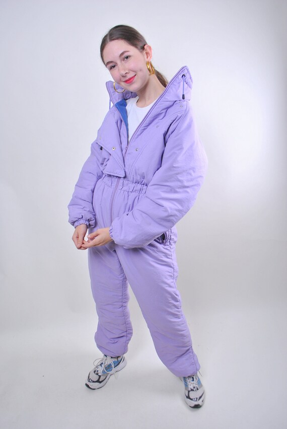 Retro Purple Ski Suit
