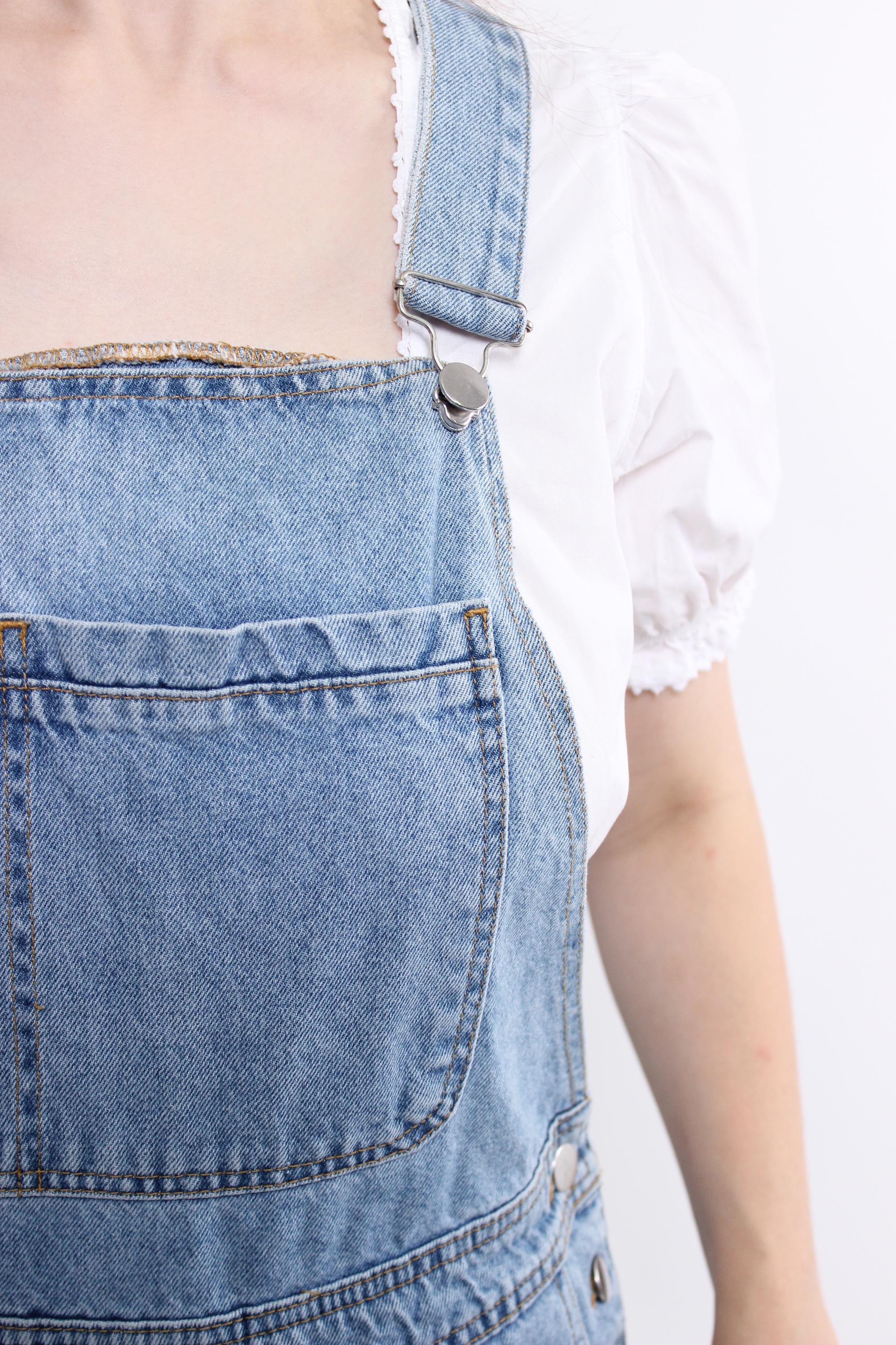 【THE MOZZ】Like Denim One Piece 90s Denim Jumpsuit in Blue, Vintage One Piece Jeans Overall