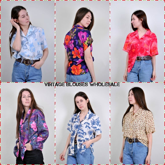 Floral Blouses WHOLESALE Bulk Buy Womens Hawaii Shirt Retro - Etsy