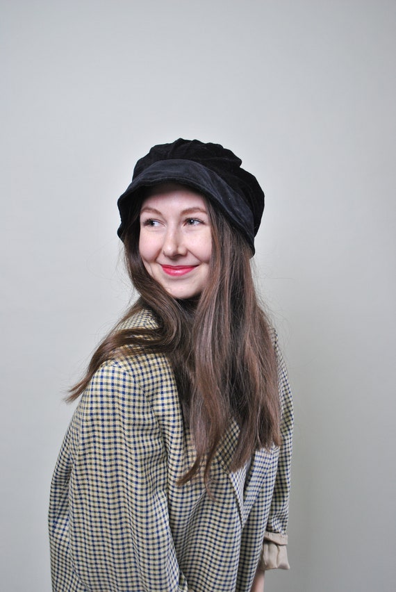 Sombrero negro sombrero hipster de mujer vintage - Etsy España